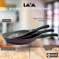 IV-3 PCS-FR Premium Round Design Fry Pan set ( 3 ) PCS