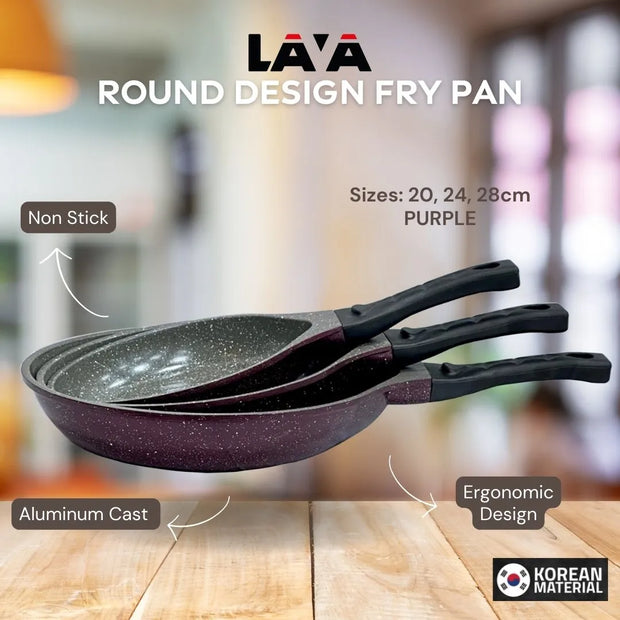 IV-3 PCS-FR Premium Round Design Fry Pan set ( 3 ) PCS