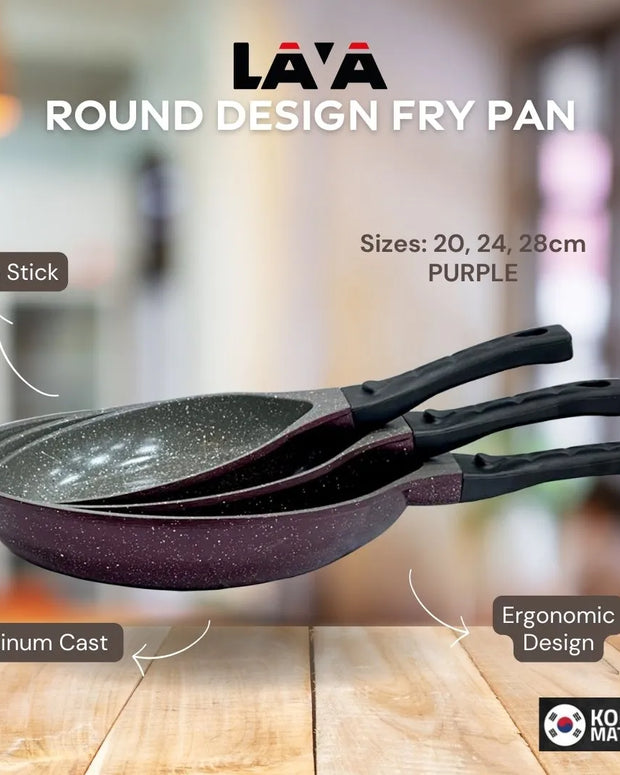 IV-3 PCS-FR Premium Round Design Fry Pan set ( 3 ) PCS