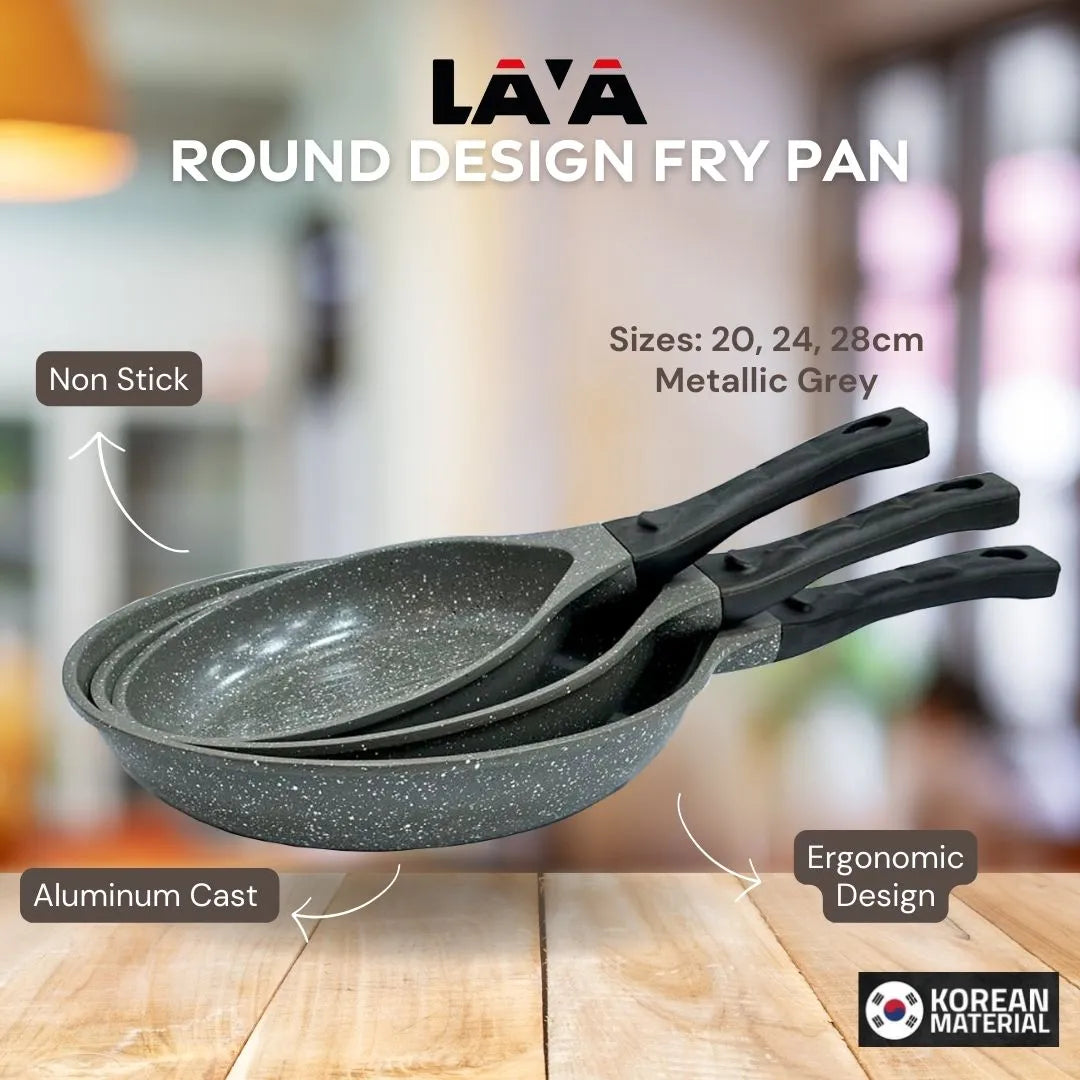 IV-3 PCS-FR Premium Round Design Fry Pan set ( 3 ) PCS