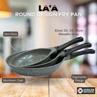 IV-3 PCS-FR Premium Round Design Fry Pan set ( 3 ) PCS