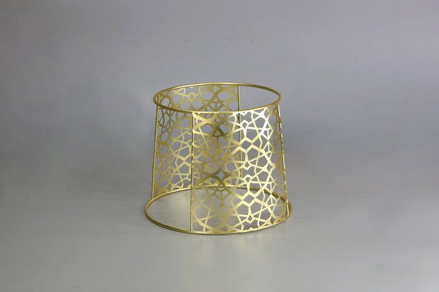 609120 ELAVATION 8"H ROUNDSTAND GOLD