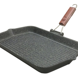 Grill Pan XL Granito With Wooden Folding Handle