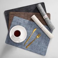 AL001A PU Leather Reversible Rectangular Placemat