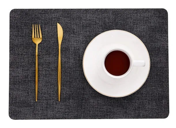 AL001A PU Leather Reversible Rectangular Placemat