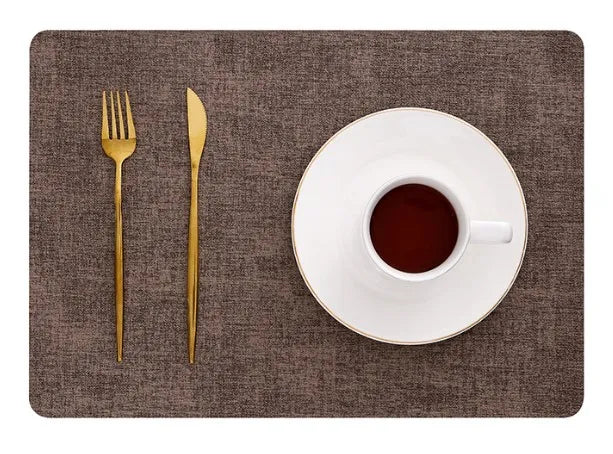 AL001B PU Leather Reversible Rectangular Placemat
