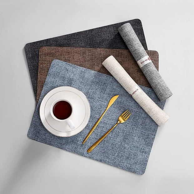 PU Leather Reversible Rectangular Placemat