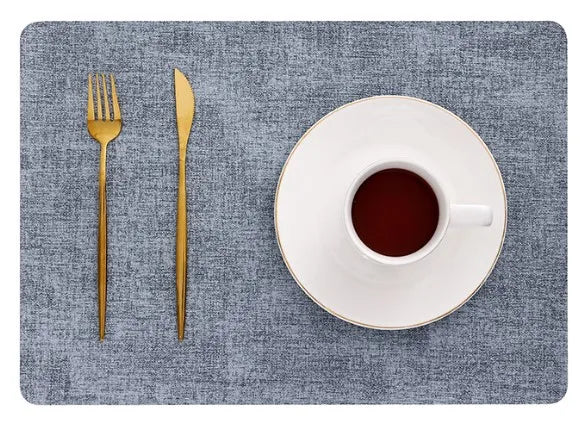 AL001D PU Leather Reversible Rectangular Placemat