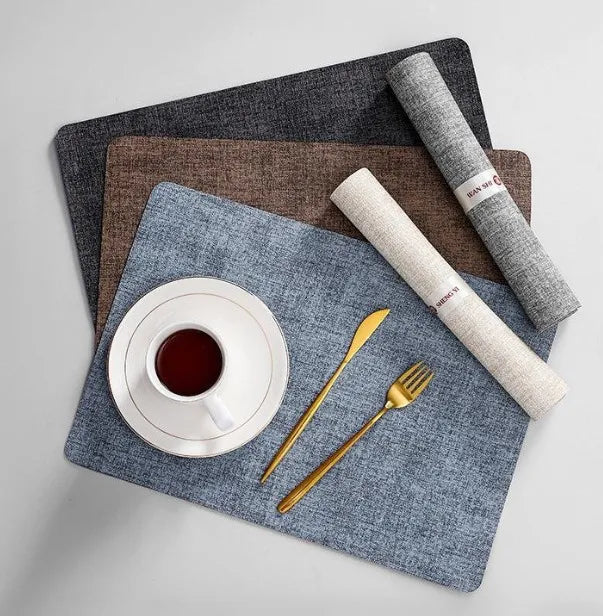 PU Leather Reversible Rectangular Placemat