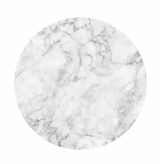 416813PW9, MARBLE 13" FOOTED RD PLATTER (CARRARA)