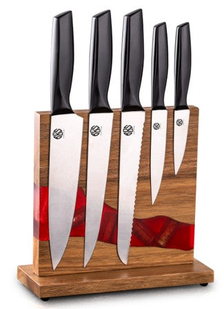 ZT0008 knife block with 5pcs knife set