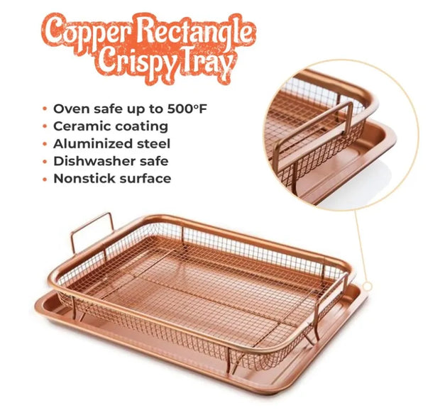 BS-34 2-Pc Non-Stick Copper Crisper 30cm