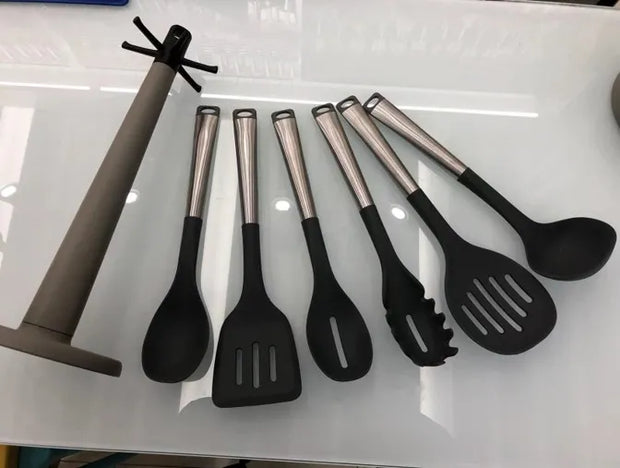 BS-86 7pcs Nylon Cooking Set w/ Stainless Steel Handle