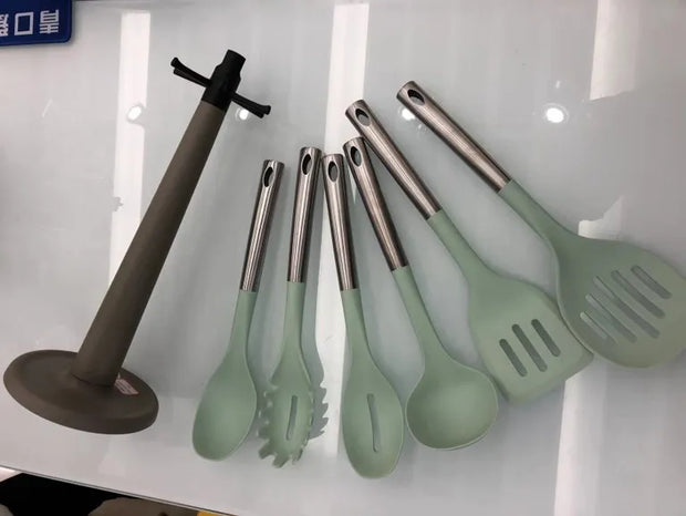 BS-87 7pcs Nylon Cooking Set w/ Stainless Steel Handle