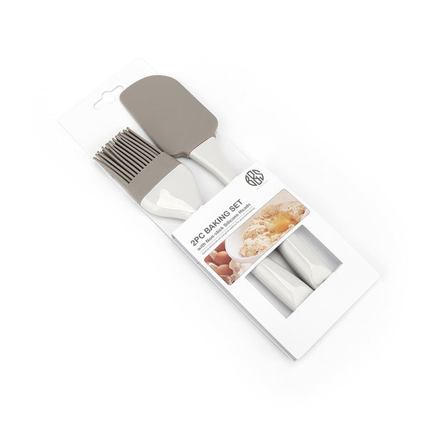 SILICONE BAKING SET WITH SPATULA AND BRUSH