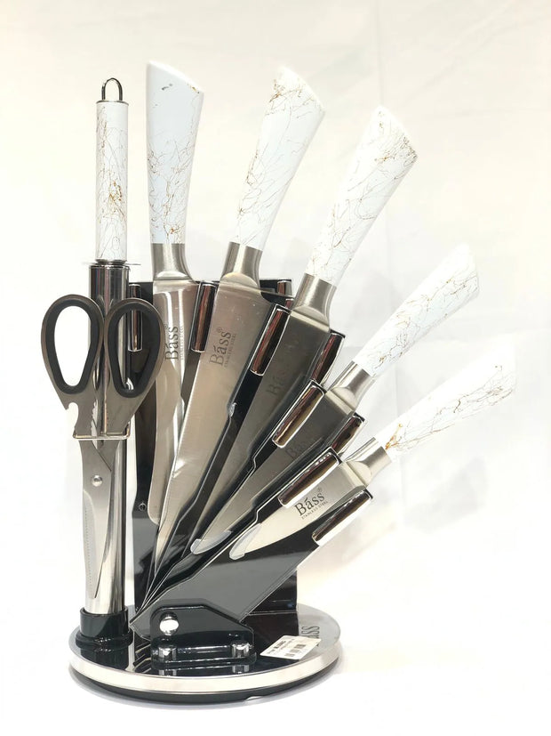 8pcs Kitchen Knife Set White