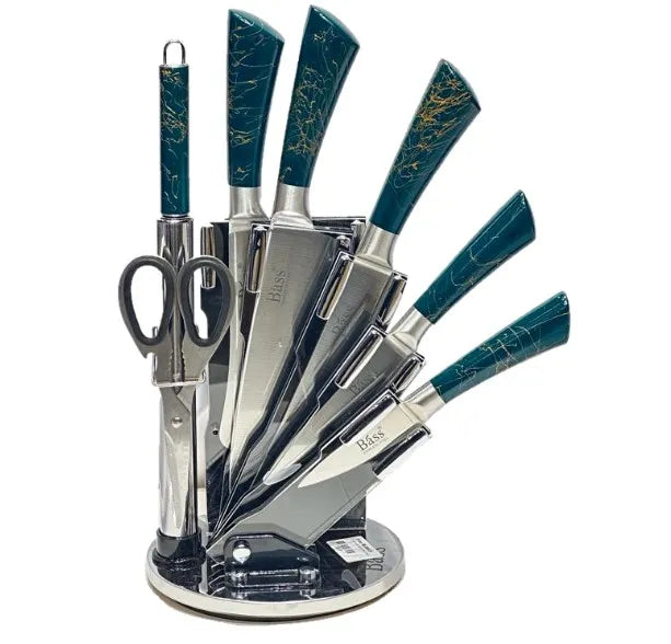 8pcs Kitchen Knife Set Green