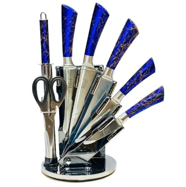 8pcs Kitchen Knife Set Blue