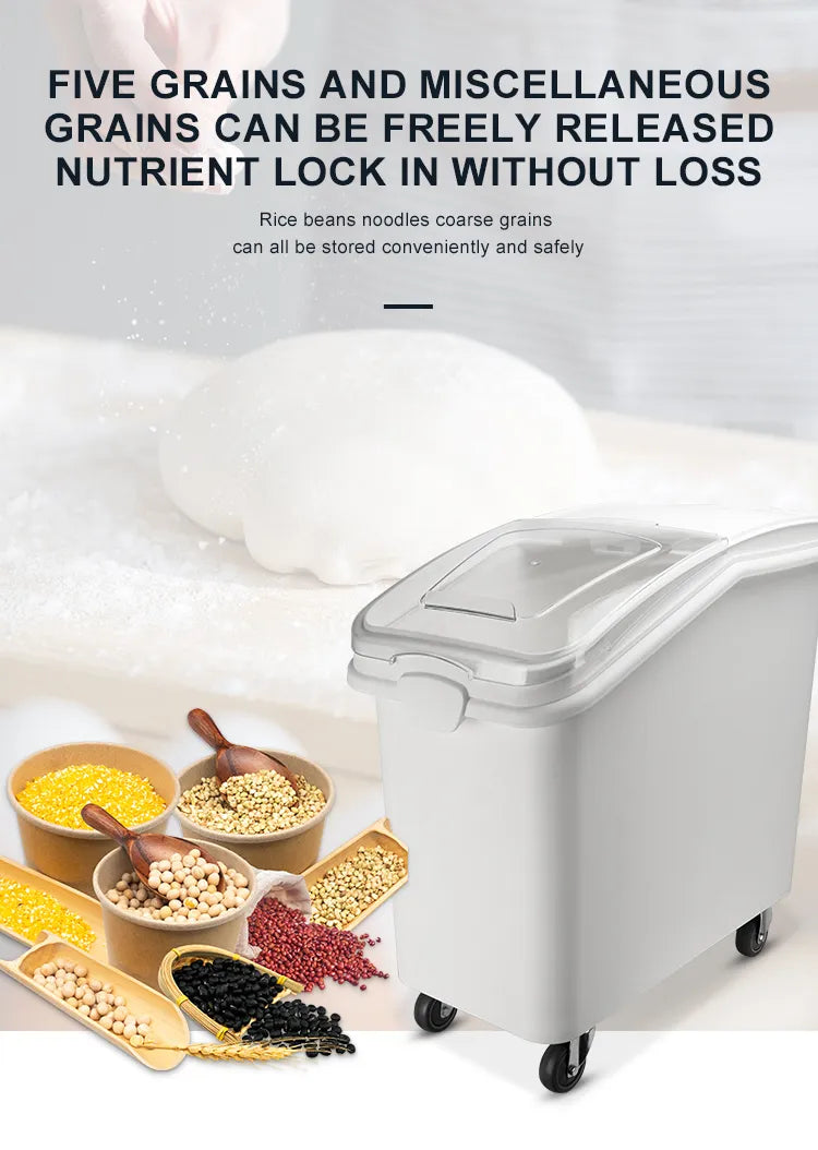 BS-GB004 PP Ingredient Bins 
81L  WithScoop and wheel