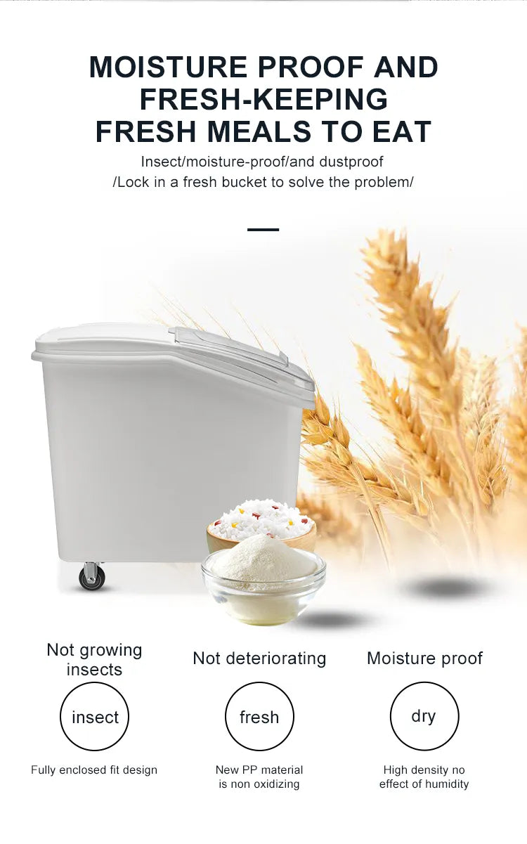 BS-GB004 PP Ingredient Bins 
81L  WithScoop and wheel