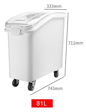 BS-GB004 PP Ingredient Bins 
81L  WithScoop and wheel