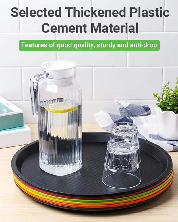 ABS Black Round Tray