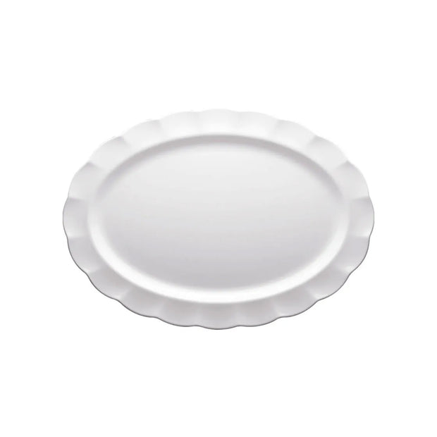 B132 22" Oval Flower-Shaped Plate