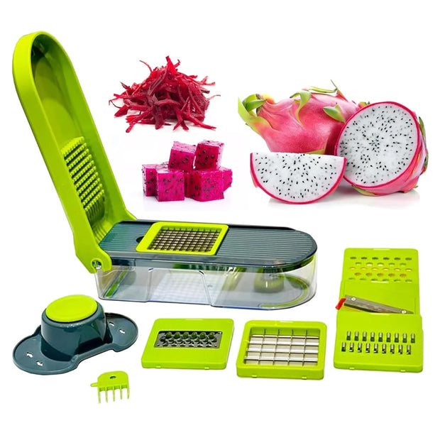 B&S Chop’N Spiralizer PRO | Vegetable Chopper & Peeler with Dicer Cutter | Multifunctional Food Chopper