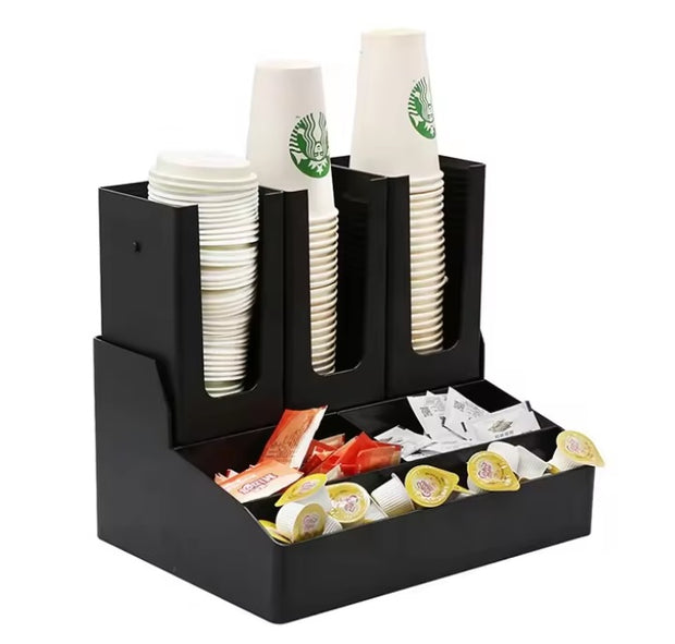 Coffee Condiment Organizer Cup Holder 6 Compartments