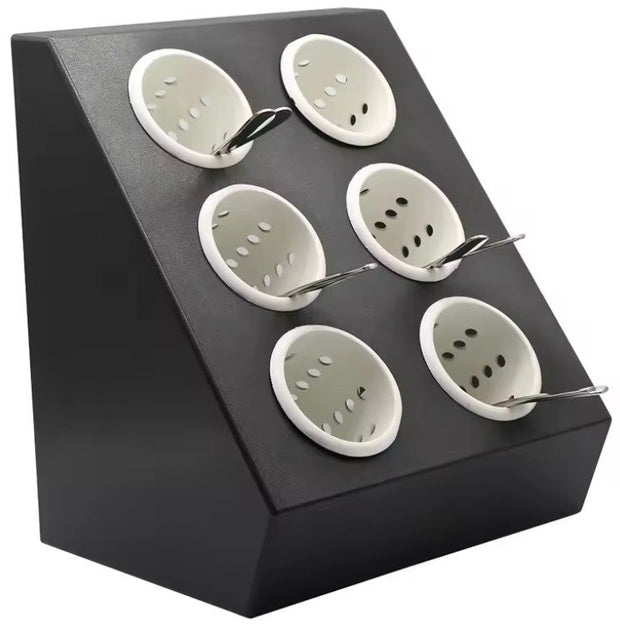 6 Hole Counter Flatware Dispenser Plastic Set