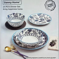 BRT104 24-Pc Ceramic Dinnerware Set