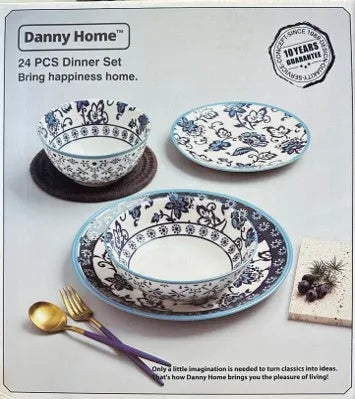 BRT104 24-Pc Ceramic Dinnerware Set
