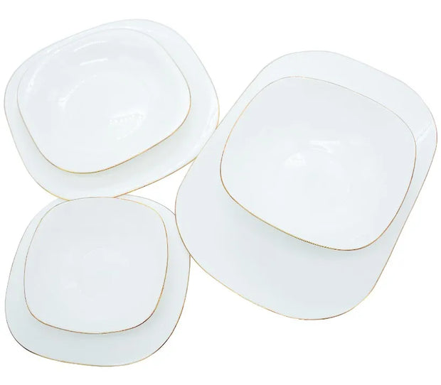 BRT031 Opal Glass Porcelain 26-Pc Dinnerware Set