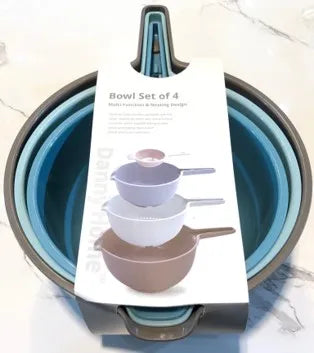 BRT087  Multi-Function Nesting Design Bowl set of 4 with Handle
