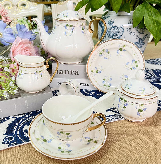 DS-23C098 31 Pcs Round Tea Set 6" Cake Plate x6