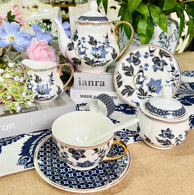 DS-23C099 31 Pcs Round Tea Set 6" Cake Plate x6