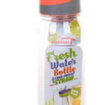 Water bottle with straw