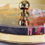 Round Candy Box With Partition Gold