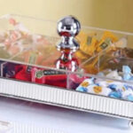 Rectangle Candy Box With Partition Silver