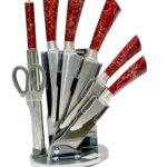 8pcs Kitchen Knife Set Red