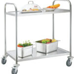 2 Tier Stainless Steel Trolley