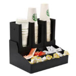 Coffee Condiment Organizer Cup Holder 6 Compartments