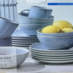 BRT003 16-Pc Stoneware Dinnerware Set (Gray)
