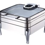 CHAFING DISH 6L Oblong, Flat Glass Lid