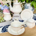DS-23A105 31 Pcs Round Tea Set 6" Cake Plate x6
